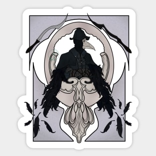 Bloodborne art nouveau - Eileen the Crow Sticker